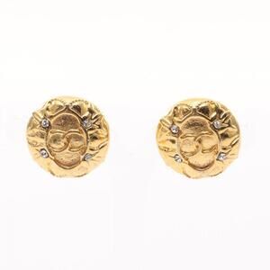 CHANEL Clear Logo Earrings